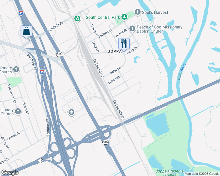 map of restaurants, bars, coffee shops, grocery stores, and more near 4523 Corregidor Street in Dallas