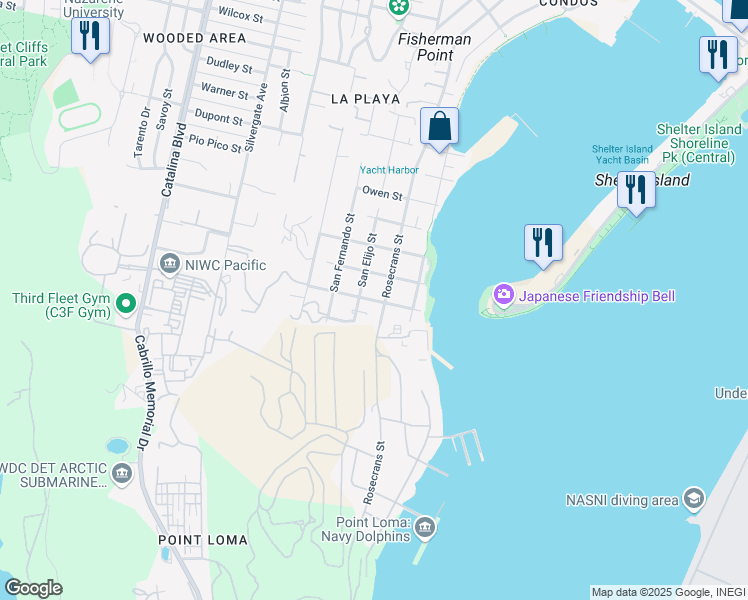 map of restaurants, bars, coffee shops, grocery stores, and more near 350 San Elijo Street in San Diego