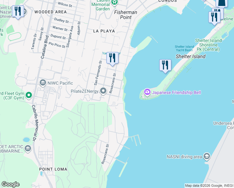 map of restaurants, bars, coffee shops, grocery stores, and more near 362 San Antonio Avenue in San Diego