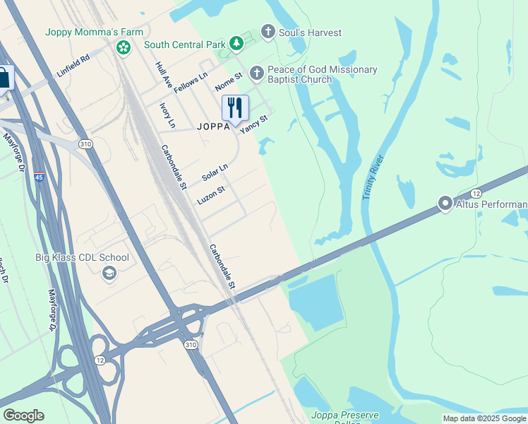 map of restaurants, bars, coffee shops, grocery stores, and more near 4624 Cherbourg Street in Dallas