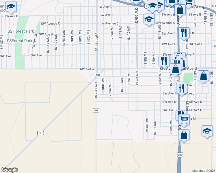 map of restaurants, bars, coffee shops, grocery stores, and more near 902 Southwest 9th Street in Seminole