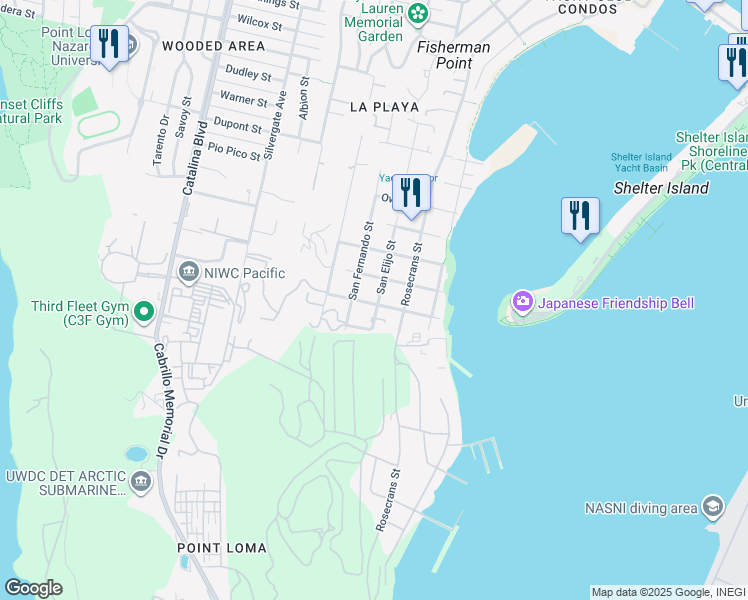 map of restaurants, bars, coffee shops, grocery stores, and more near 350 San Elijo Street in San Diego