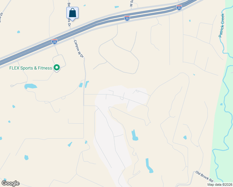 map of restaurants, bars, coffee shops, grocery stores, and more near 119 Club House Drive in Weatherford