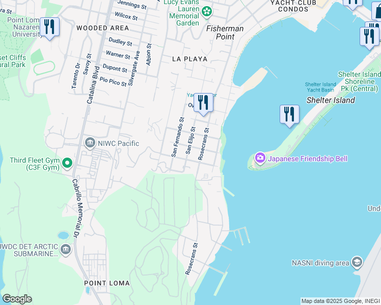map of restaurants, bars, coffee shops, grocery stores, and more near 350 San Elijo Street in San Diego