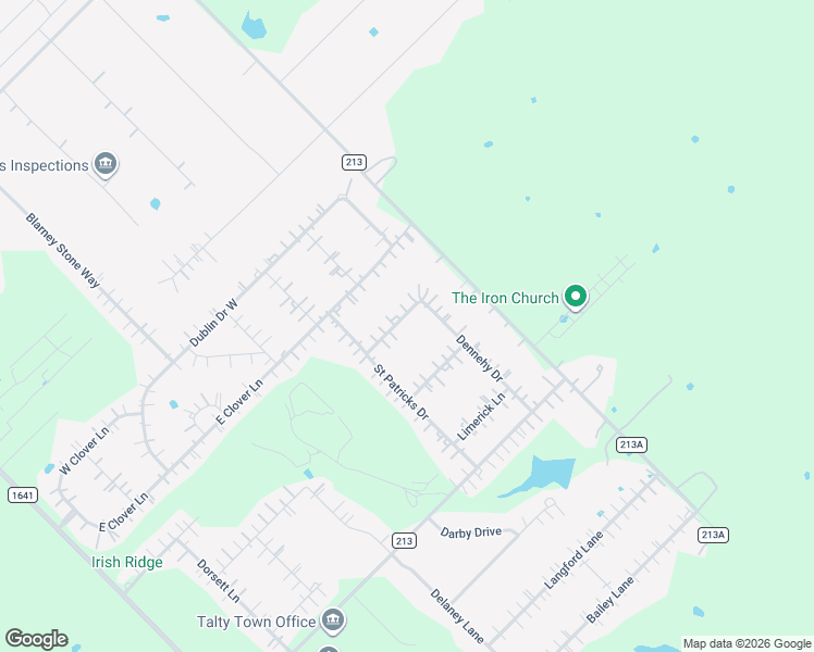 map of restaurants, bars, coffee shops, grocery stores, and more near 14066 Waterford Way in Forney