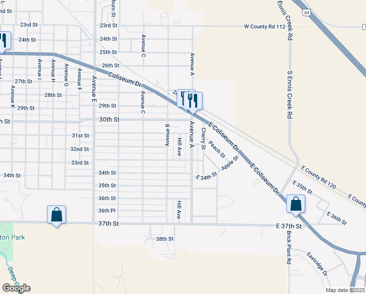 map of restaurants, bars, coffee shops, grocery stores, and more near 3101-3299 Hill Ave in Snyder