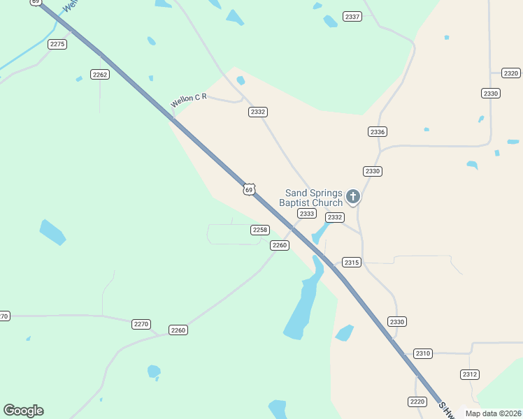 map of restaurants, bars, coffee shops, grocery stores, and more near 2787 U.S. 69 in Mineola