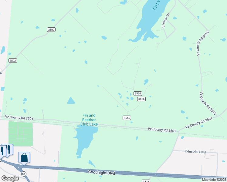 map of restaurants, bars, coffee shops, grocery stores, and more near 330 Corral Road in Wills Point