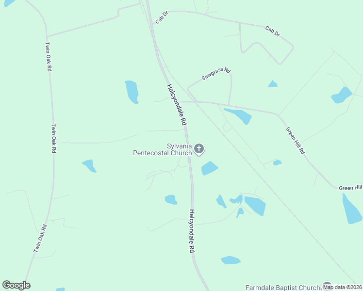 map of restaurants, bars, coffee shops, grocery stores, and more near 1179 Halcyondale Road in Sylvania