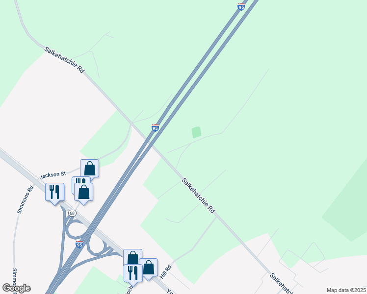 map of restaurants, bars, coffee shops, grocery stores, and more near 30 Weekley Road in Yemassee