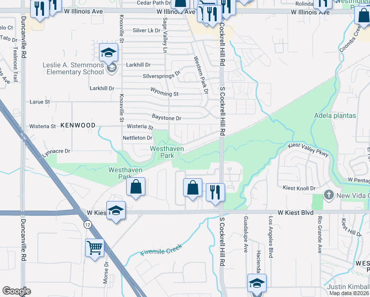map of restaurants, bars, coffee shops, grocery stores, and more near 4510 Image Lane in Dallas