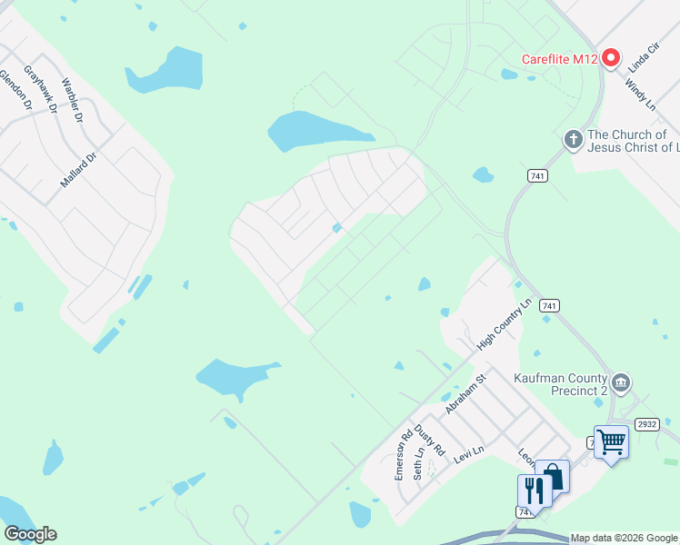 map of restaurants, bars, coffee shops, grocery stores, and more near 4172 Plateau Drive in Heath