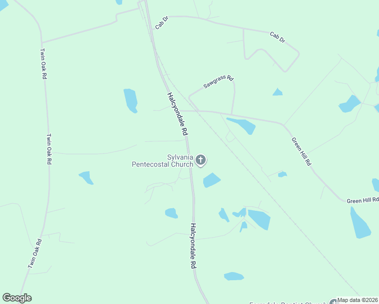 map of restaurants, bars, coffee shops, grocery stores, and more near 1179 Halcyondale Road in Sylvania