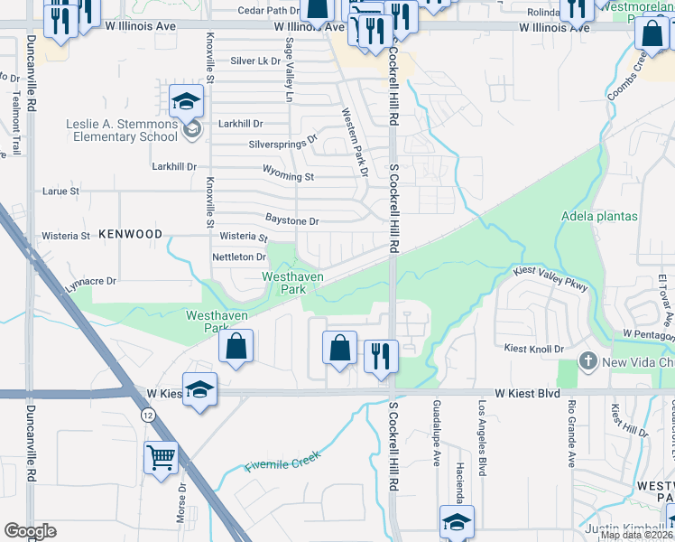 map of restaurants, bars, coffee shops, grocery stores, and more near 4510 Image Lane in Dallas