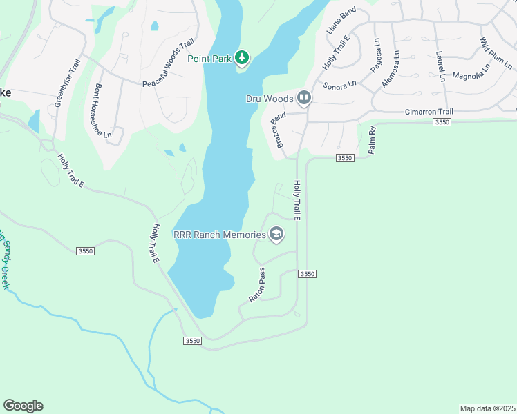 map of restaurants, bars, coffee shops, grocery stores, and more near 9504 Alpine Bend in Holly Lake Ranch