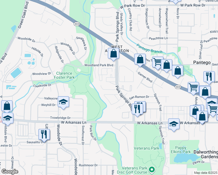 map of restaurants, bars, coffee shops, grocery stores, and more near 4011 Hamilton Circle in Arlington