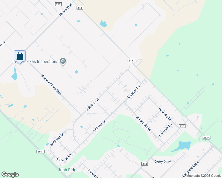 map of restaurants, bars, coffee shops, grocery stores, and more near 10411 Dublin Drive West in Forney