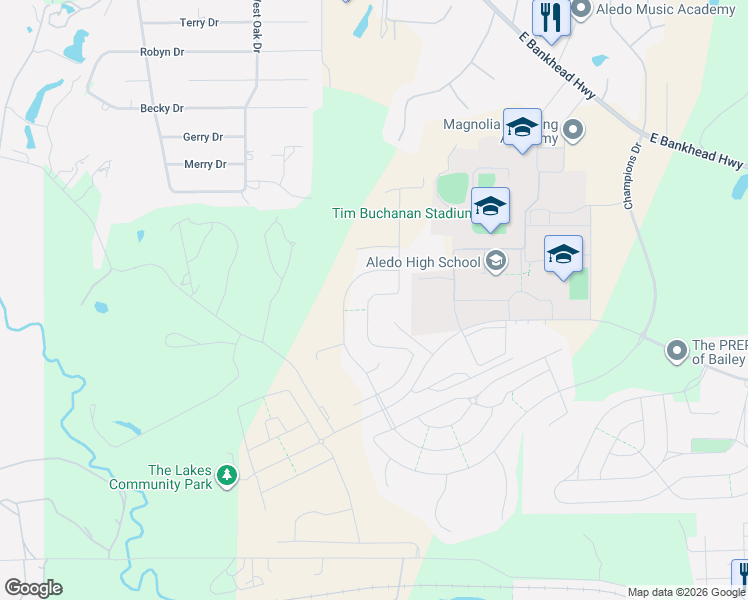 map of restaurants, bars, coffee shops, grocery stores, and more near in Aledo