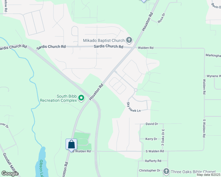 map of restaurants, bars, coffee shops, grocery stores, and more near 325 Karlee Dawn in Macon