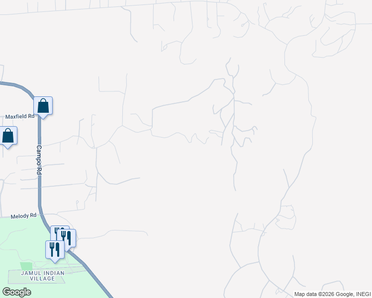 map of restaurants, bars, coffee shops, grocery stores, and more near 14404 Hillside Drive in Jamul