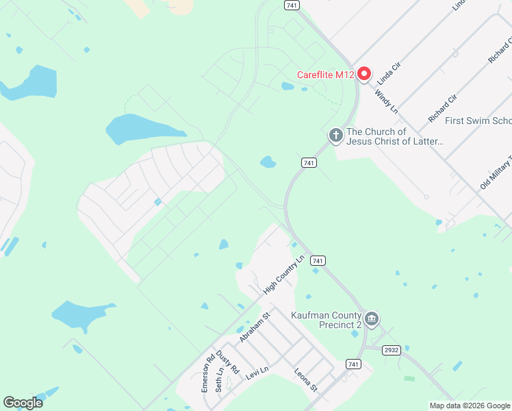 map of restaurants, bars, coffee shops, grocery stores, and more near 12125 Lewis Circle in Forney