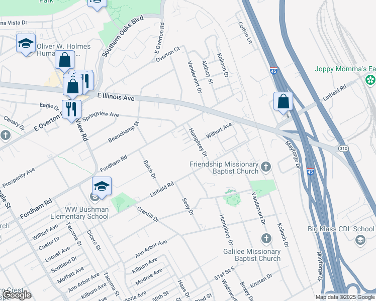 map of restaurants, bars, coffee shops, grocery stores, and more near 3420 Wilhurt Avenue in Dallas