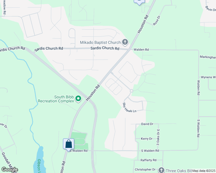 map of restaurants, bars, coffee shops, grocery stores, and more near 325 Karlee Dawn in Macon