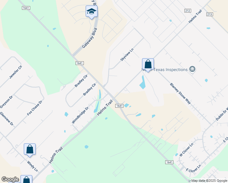 map of restaurants, bars, coffee shops, grocery stores, and more near 11270 Farm to Market Road 1641 in Forney
