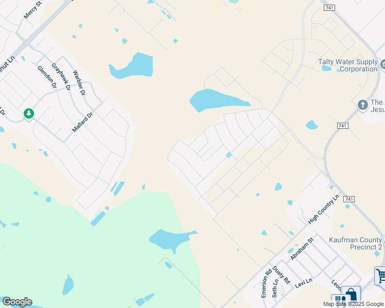 map of restaurants, bars, coffee shops, grocery stores, and more near 12139 Lewis Circle in Forney