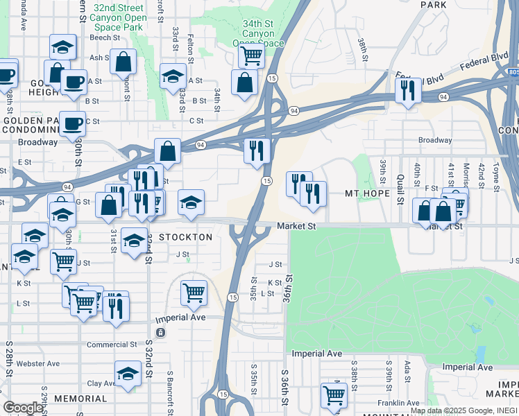 Archie Moore Memorial Freeway, San Diego CA Walk Score