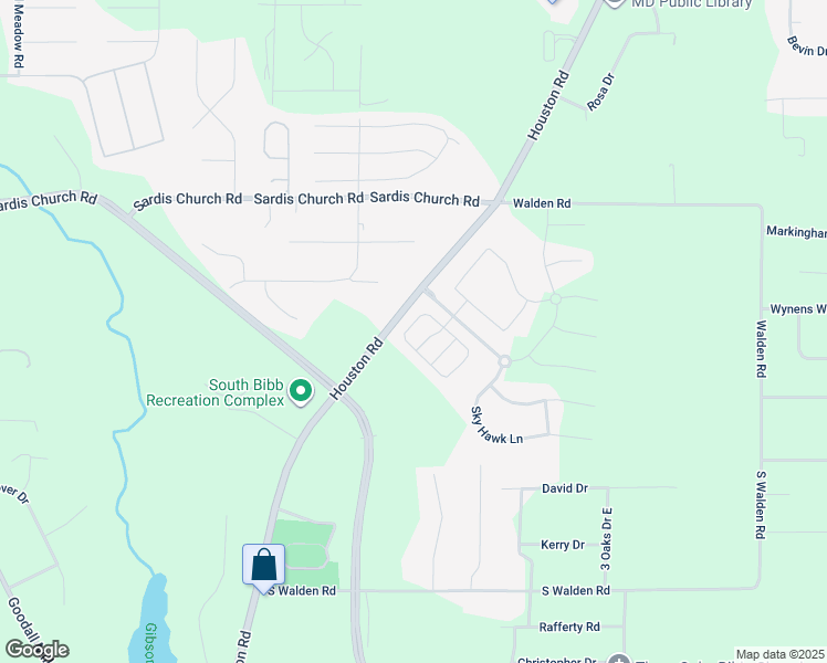 map of restaurants, bars, coffee shops, grocery stores, and more near 428 Bob White Road in Macon