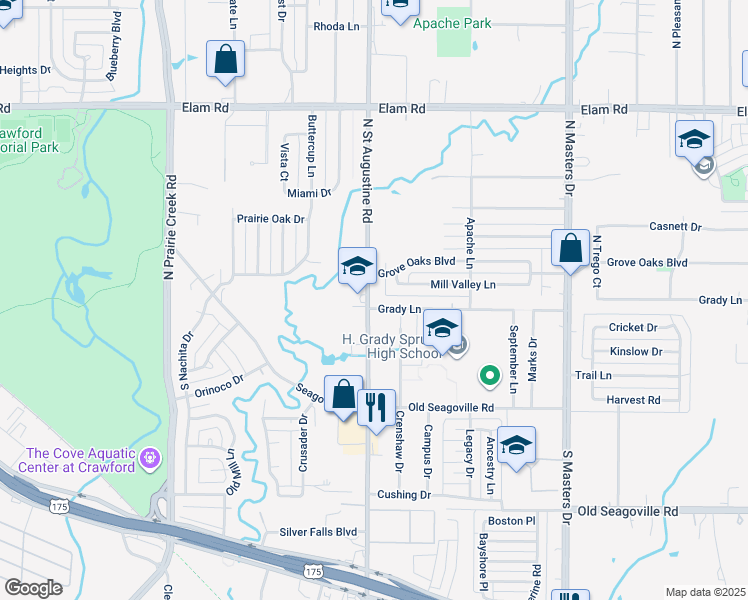 map of restaurants, bars, coffee shops, grocery stores, and more near in Dallas