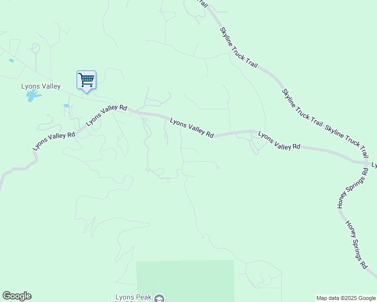 map of restaurants, bars, coffee shops, grocery stores, and more near 17901 Lyons Valley Road in Jamul