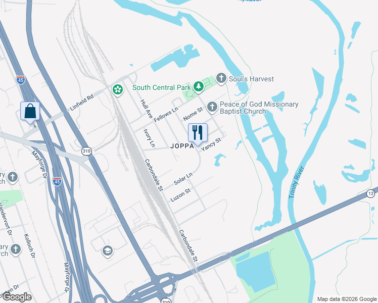 map of restaurants, bars, coffee shops, grocery stores, and more near in Dallas