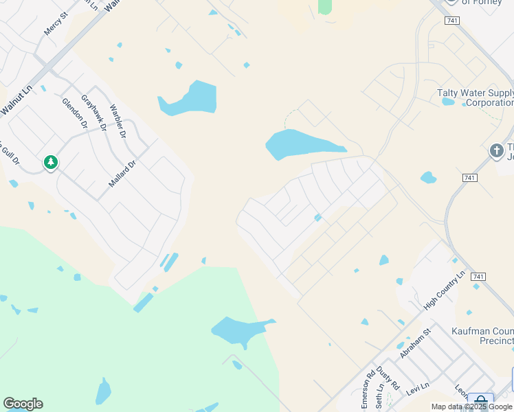 map of restaurants, bars, coffee shops, grocery stores, and more near 1312 Stork Way in Forney