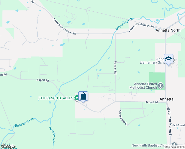 map of restaurants, bars, coffee shops, grocery stores, and more near 112 Rosemeade Court in Aledo
