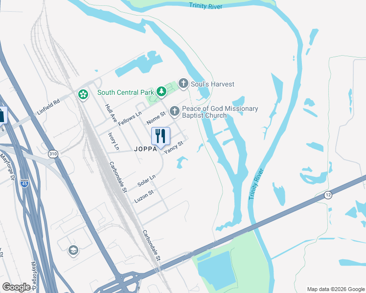 map of restaurants, bars, coffee shops, grocery stores, and more near 4742 Yancy Street in Dallas