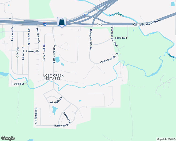 map of restaurants, bars, coffee shops, grocery stores, and more near 510 Bar X Trail in Aledo