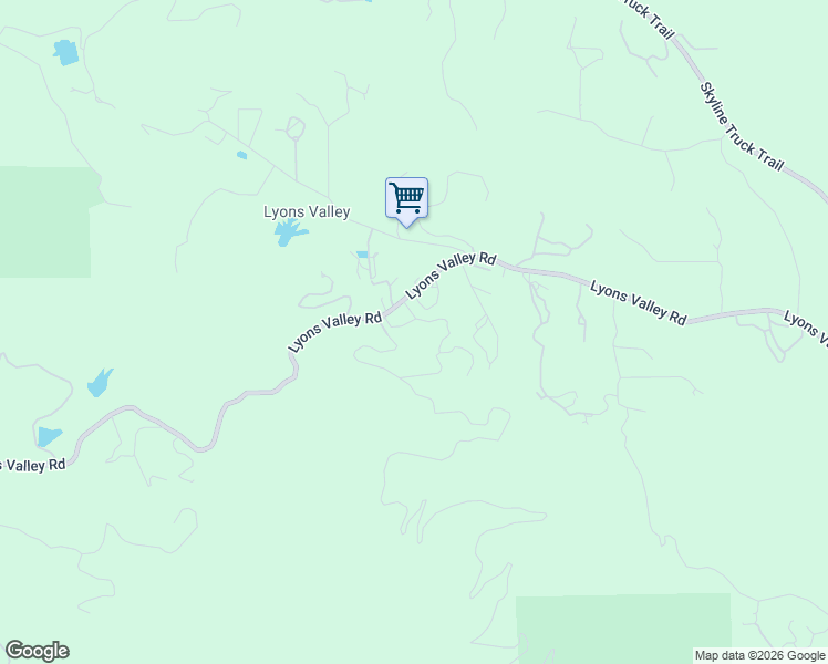 map of restaurants, bars, coffee shops, grocery stores, and more near 17525 Lyons Valley Road in Jamul