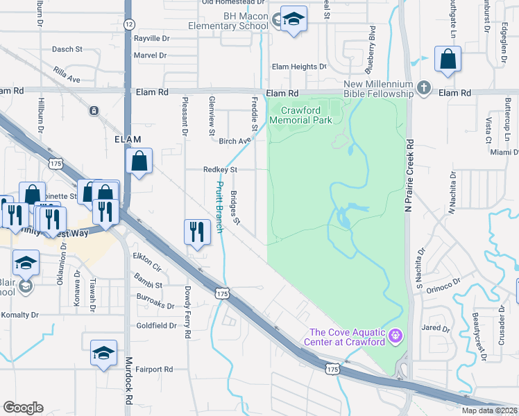 map of restaurants, bars, coffee shops, grocery stores, and more near 230 Freddie Street in Dallas
