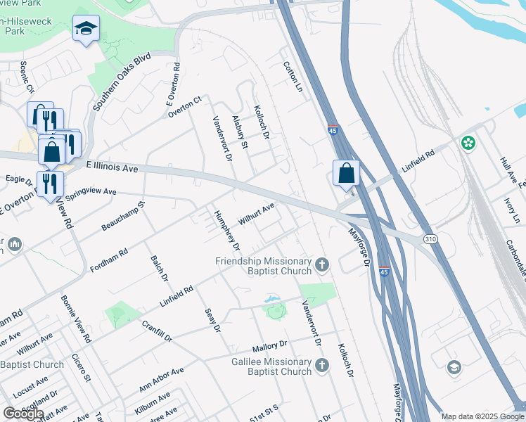 map of restaurants, bars, coffee shops, grocery stores, and more near 3540 Wilhurt Avenue in Dallas