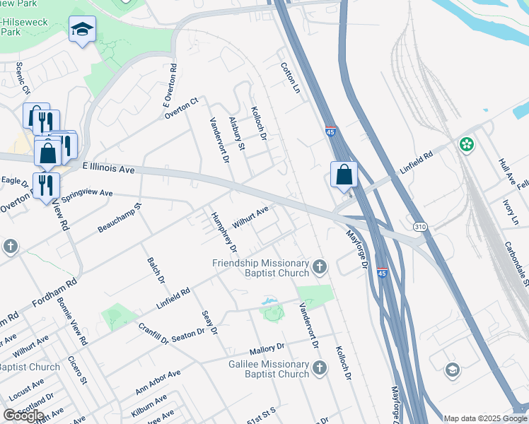 map of restaurants, bars, coffee shops, grocery stores, and more near 3540 Wilhurt Avenue in Dallas