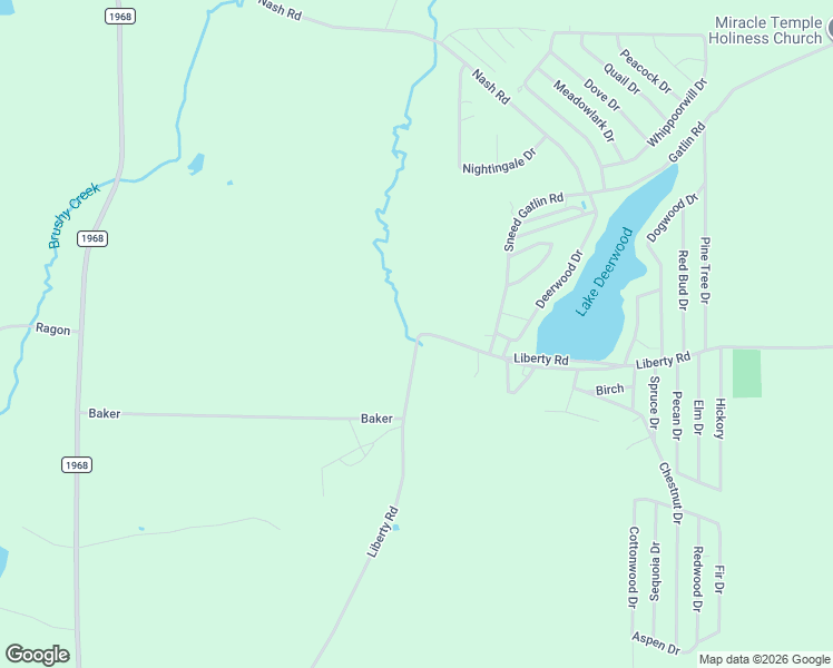 map of restaurants, bars, coffee shops, grocery stores, and more near 409 Liberty Road in Harleton