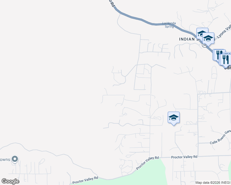 map of restaurants, bars, coffee shops, grocery stores, and more near 13685 Sage Mountain Lane in Jamul
