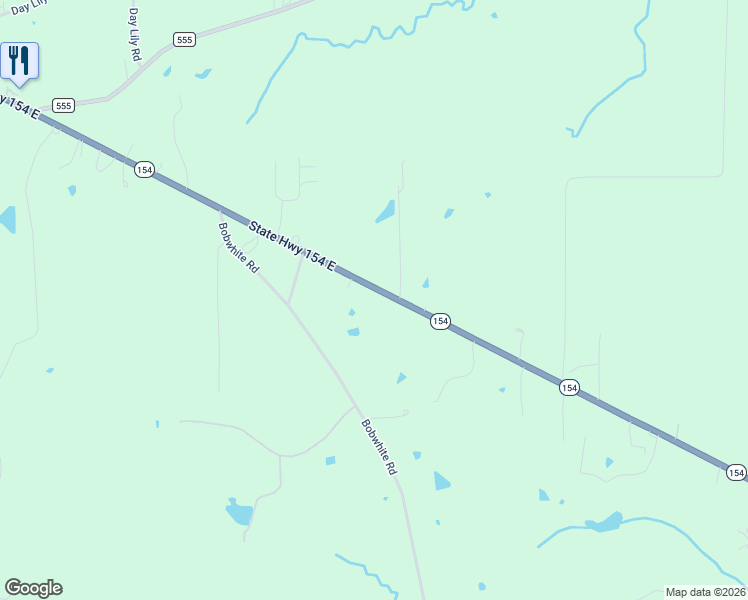 map of restaurants, bars, coffee shops, grocery stores, and more near 2988 Texas 154 in Gilmer