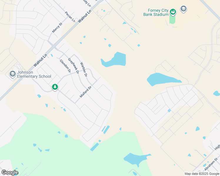 map of restaurants, bars, coffee shops, grocery stores, and more near 1312 Stork Way in Forney