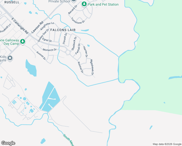 map of restaurants, bars, coffee shops, grocery stores, and more near 2840 Nighthawk Drive in Mesquite