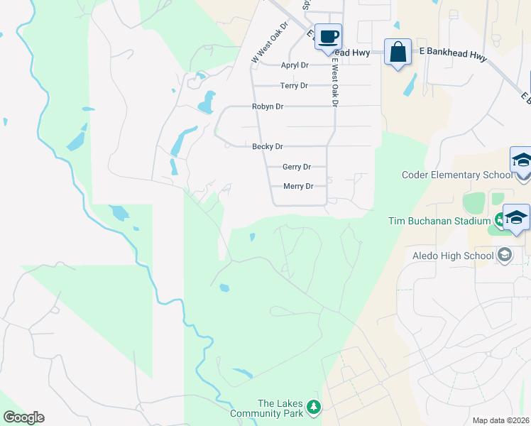 map of restaurants, bars, coffee shops, grocery stores, and more near 1215 West West Oak Drive in Aledo