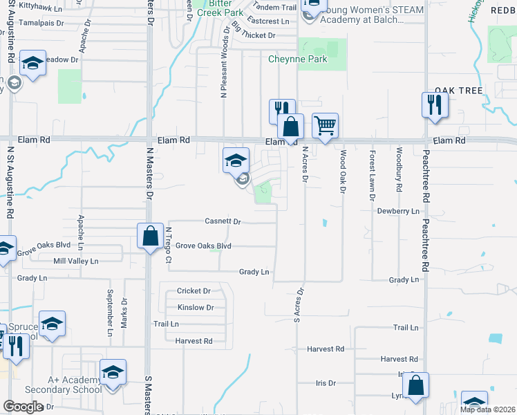 map of restaurants, bars, coffee shops, grocery stores, and more near 337 Pleasant Vista Drive in Dallas