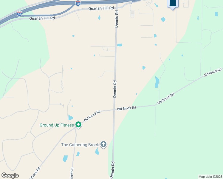 map of restaurants, bars, coffee shops, grocery stores, and more near 806 Dennis Road in Weatherford